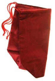 JEWELLERY BAG,BURGUNDY SUEDE,5.5"x5.25