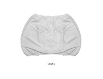 PLASTIC PANTS, WHITE, SIZE L