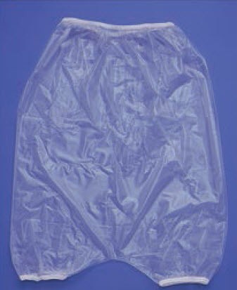 COVERALLS, CLEAR PLASTIC, L