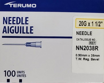 Disposable Hypodermic Needle 20G x 1.5