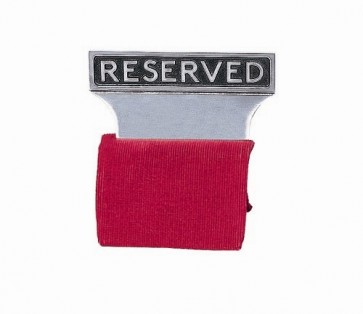 RESERVED SEAT SIGN, ALUMINUM