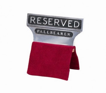 RESERVED PALLBEARERS SEAT SIGN, ALU