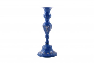 Candlestick metal blue