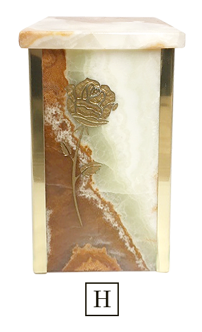POLYCHROMATIC ONYX SQUARE URN