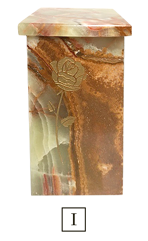 POLYCHROMATIC ONYX SQUARE URN