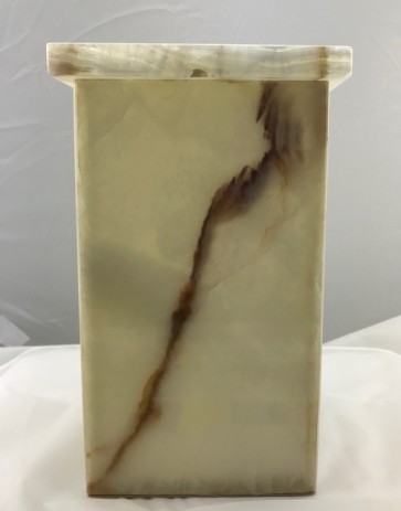 POLYCHROMATIC ONYX SQUARE URN