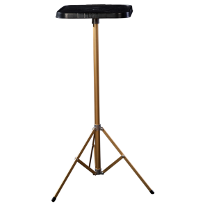 FLOWER STAND/GOLD 27"w/8" BLK MELMAC