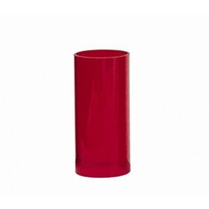 RUBY CYLINDER,3.25"T,7"H,3.25"B