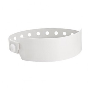 3 PLY VINYL INDENTIFICATION BAND WHITE T