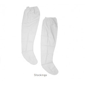 STOCKING, PLASTIC, WHITE, SZ L