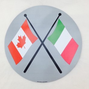 SIGN, MAGNETIC/12" DIA./CANADIAN/ITALI