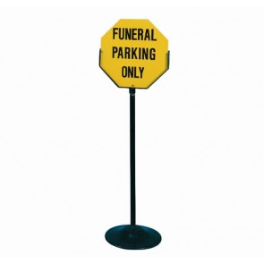 SIGN, PORTABLE FUNERAL NO PARKING