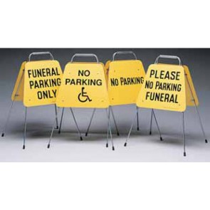 TRAFFIC GUIDE, FUNERAL PARKING ONLY