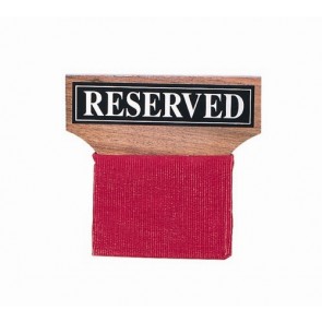 RESERVED SEAT SIGN, WALNUT