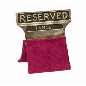RESERVED FAMILY SEAT SIGN, GOLD