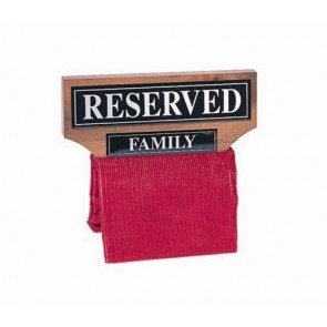 RESERVED FAMILY SEAT SIGN, WALNUT