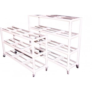 3 BODY STORAGE RACK w/CASTORS