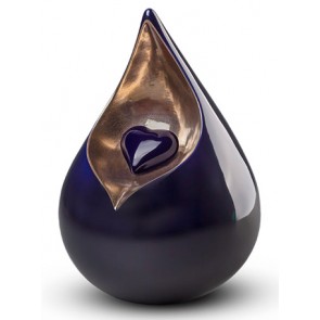 CELEST DROP BLUE CERAMIC URN