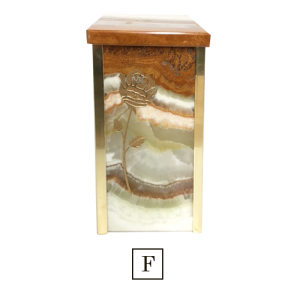 POLYCHROMATIC ONYX SQUARE URN