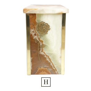 POLYCHROMATIC ONYX SQUARE URN