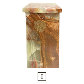 POLYCHROMATIC ONYX SQUARE URN