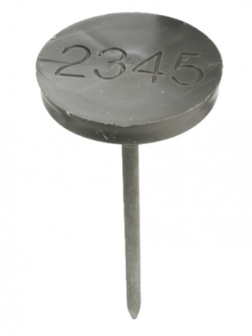 MARKER,4"ROUND POLYMER w/8"STEEL STAK