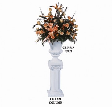 24" ROMAN COLUMN, WHITE