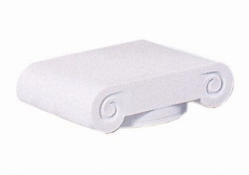 FLOWER/URN DORIC CAP,12"x15"x5",WHIT