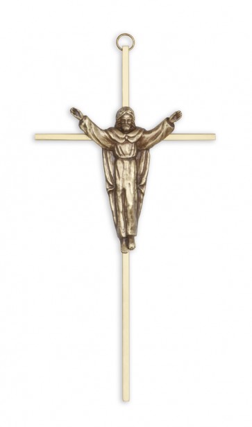 CRUCIFIX/10"BRASSw/BR.RISEN CHRISTCORP