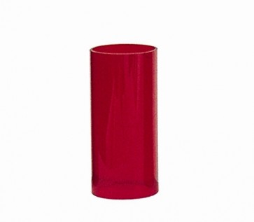 RUBY CYLINDER,3.25"T,7"H,3.25"B