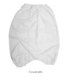 Protection de plastique coverall blanc,