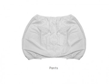 Protection de plastique pantalons blancs