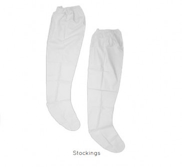 Protection de plastique stocking blanc,