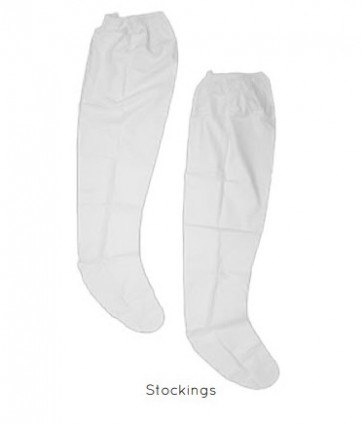 Protection de plastique stocking blanc,