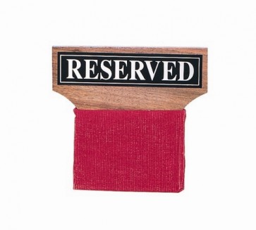 RESERVED SEAT SIGN, WALNUT