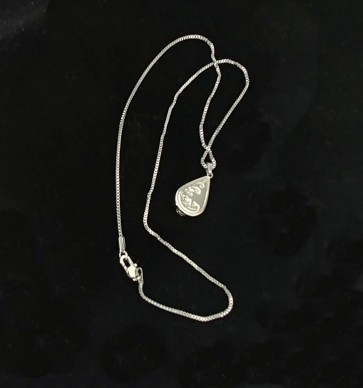 COLLIER GOUTTE D'EAU ACIER INOX.