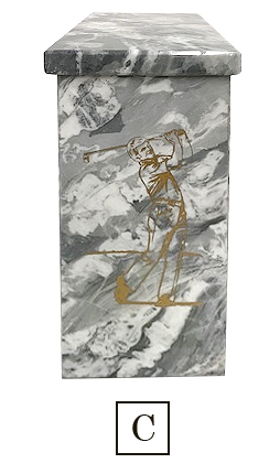 URNE RECTANGULAIRE MARBRE GRIS