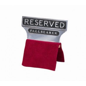 RESERVED PALLBEARERS SEAT SIGN, ALU