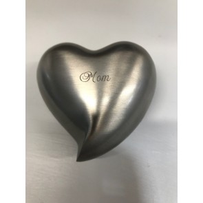 PEWTER BLACK HEART / COEUR